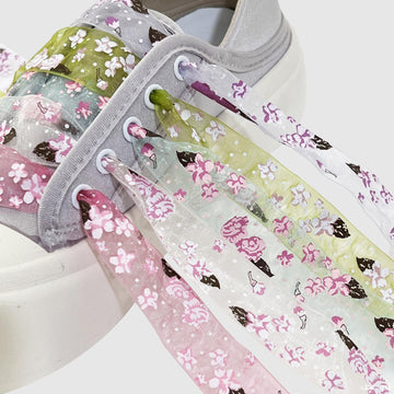 Organza Printed Transparent Shoelace Fabric Footwear And Clothing