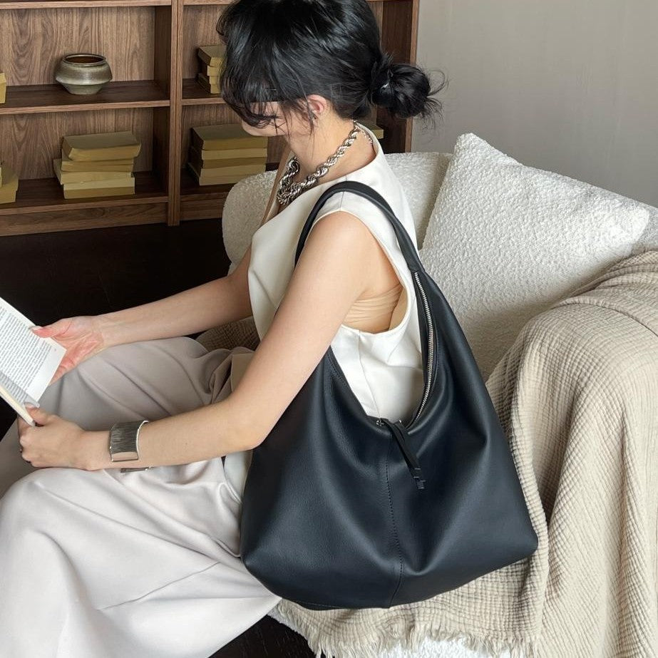 Top-grain Leather New Large-capacity Tote Bag