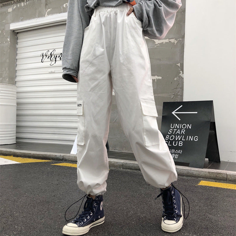 Harajuku Style All-match Street Shrinking Footwear Men's and Women's Overalls