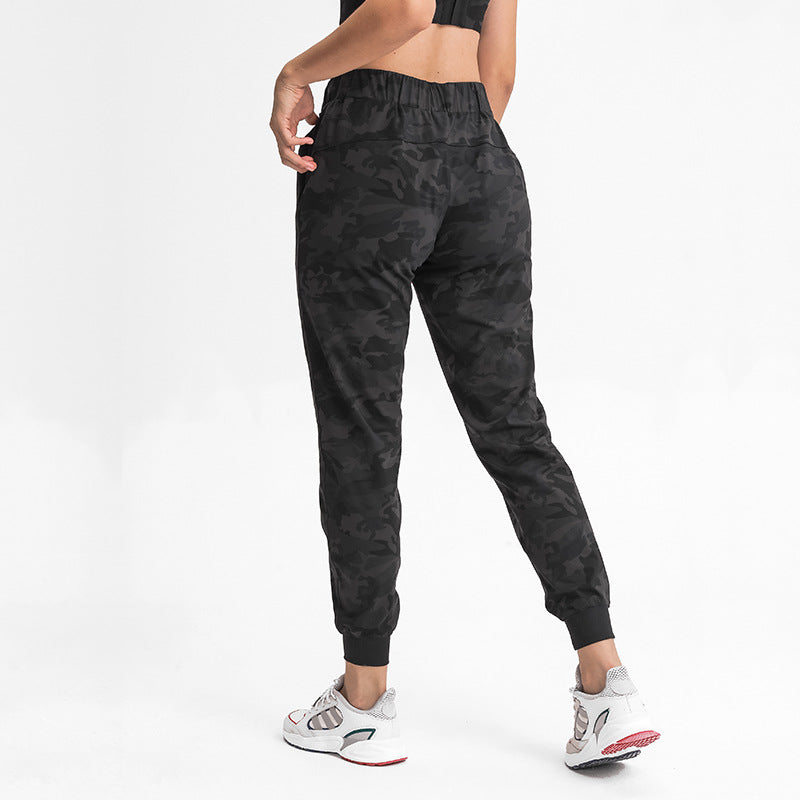 High Waist Lace Up Loose Casual Footwear Running Sports Fitness Pants