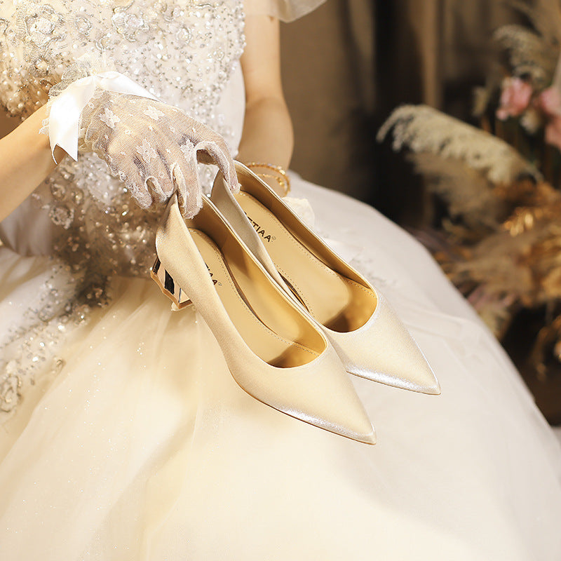 Apricot New Arrival Banquet Bridal Shoes