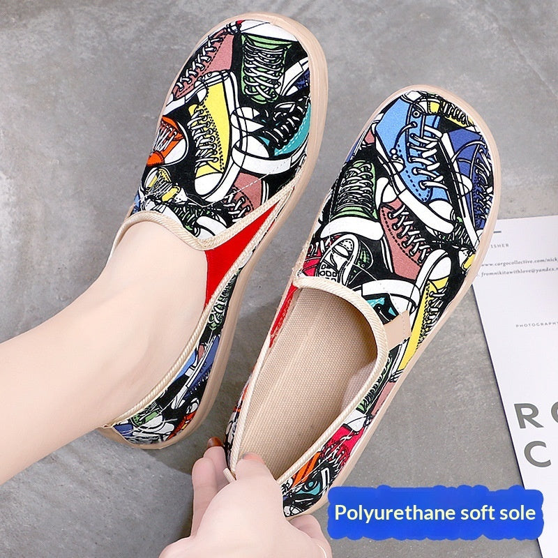 Comfortable Casual Canvas Shoes With A Soft Polyurethane Sole